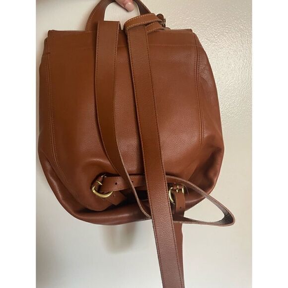 Coach Vintage Archive Cognac Leather Top Handle Satchel Backpack Flap Bag - Picture 3 of 10